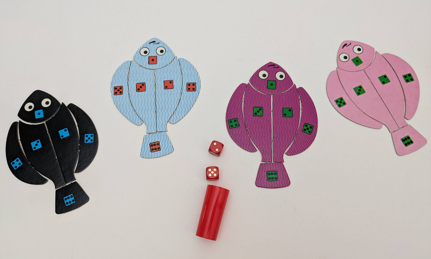 1984 Floundering Board Game – Dice Rolling and Fish Collecting