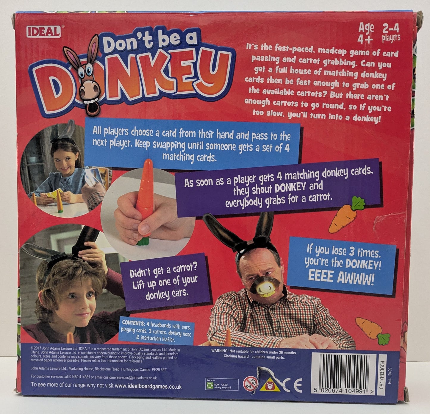 A hilarious card game that ends with donkey ears and a nose – Don’t Be a Donkey (2017) never disappoints.