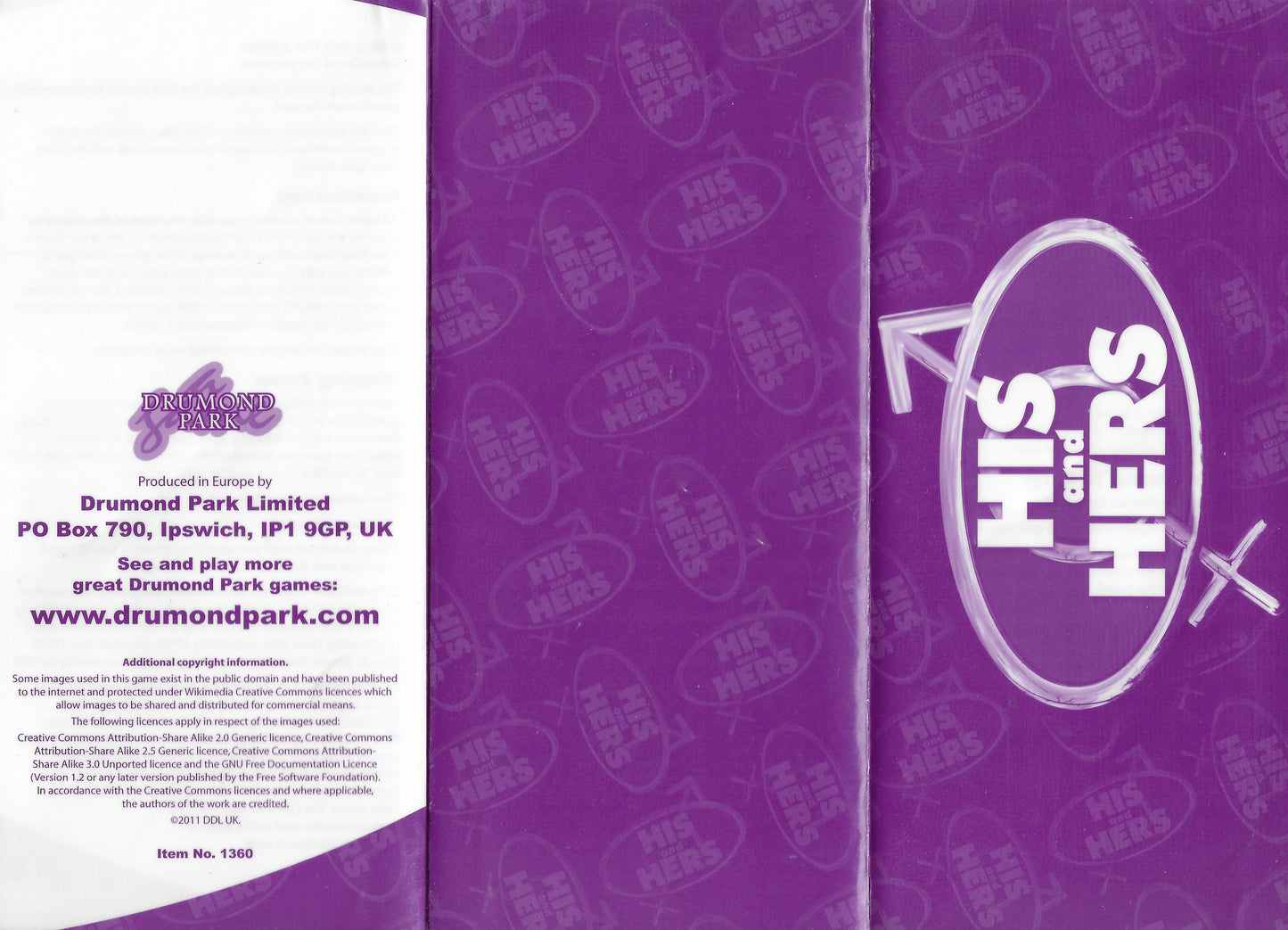 Add some cheeky fun to your next games night with His and Hers (2011).