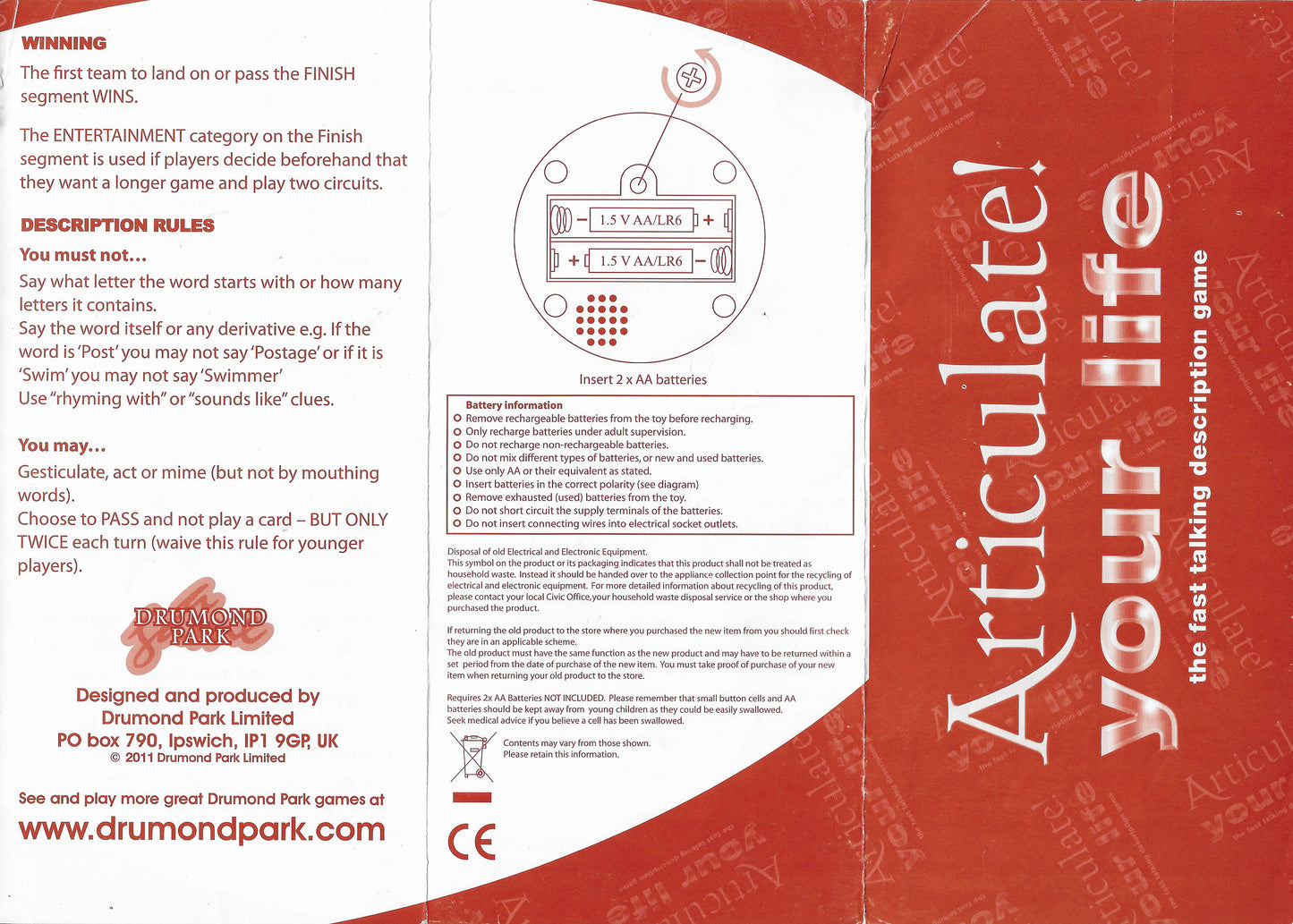 Articulate Your Life (2011) Instructions – Easy Rules for Fast-Paced Fun