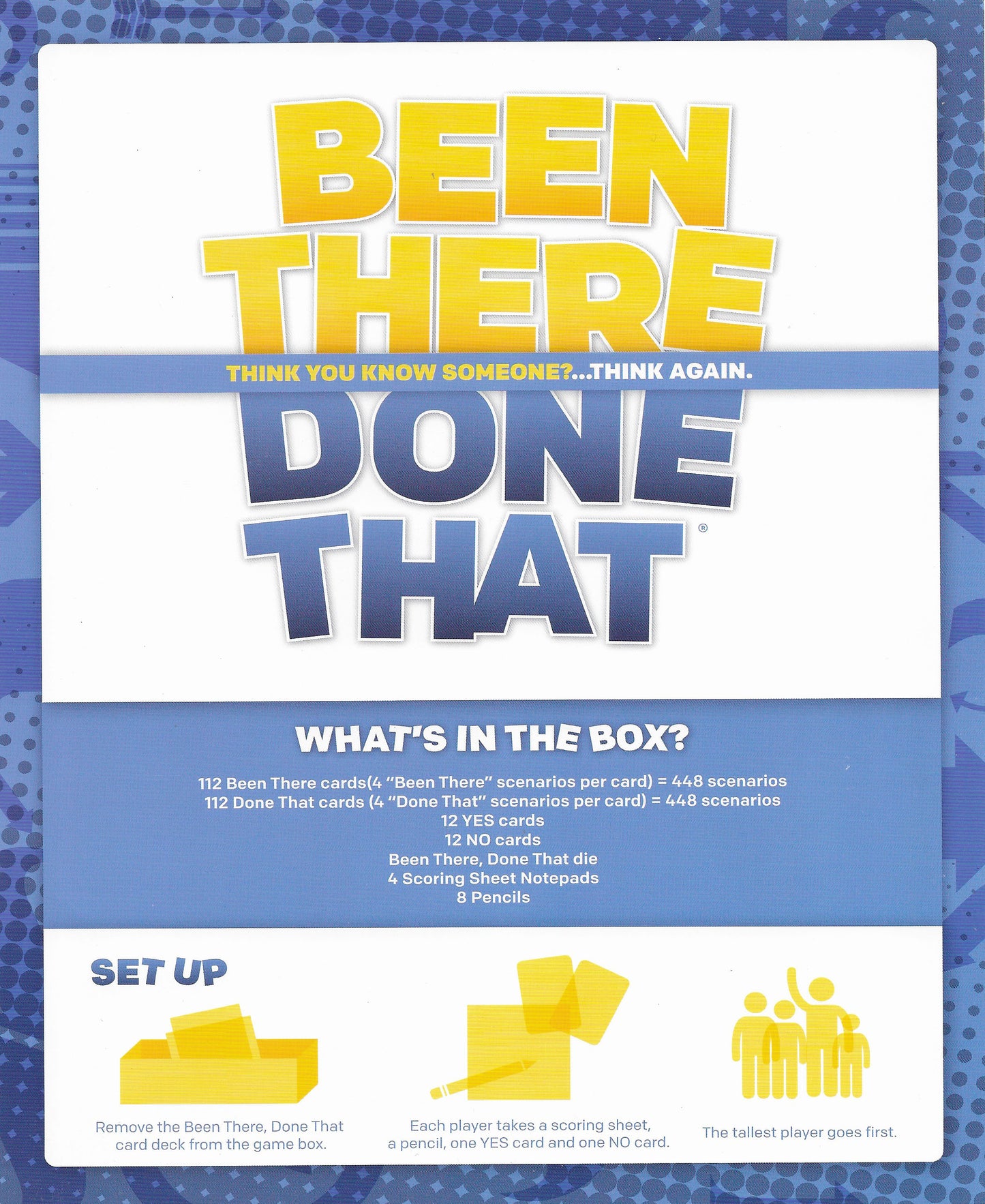 Been There Done That (2014) is a must-have game for your next party or get-together.