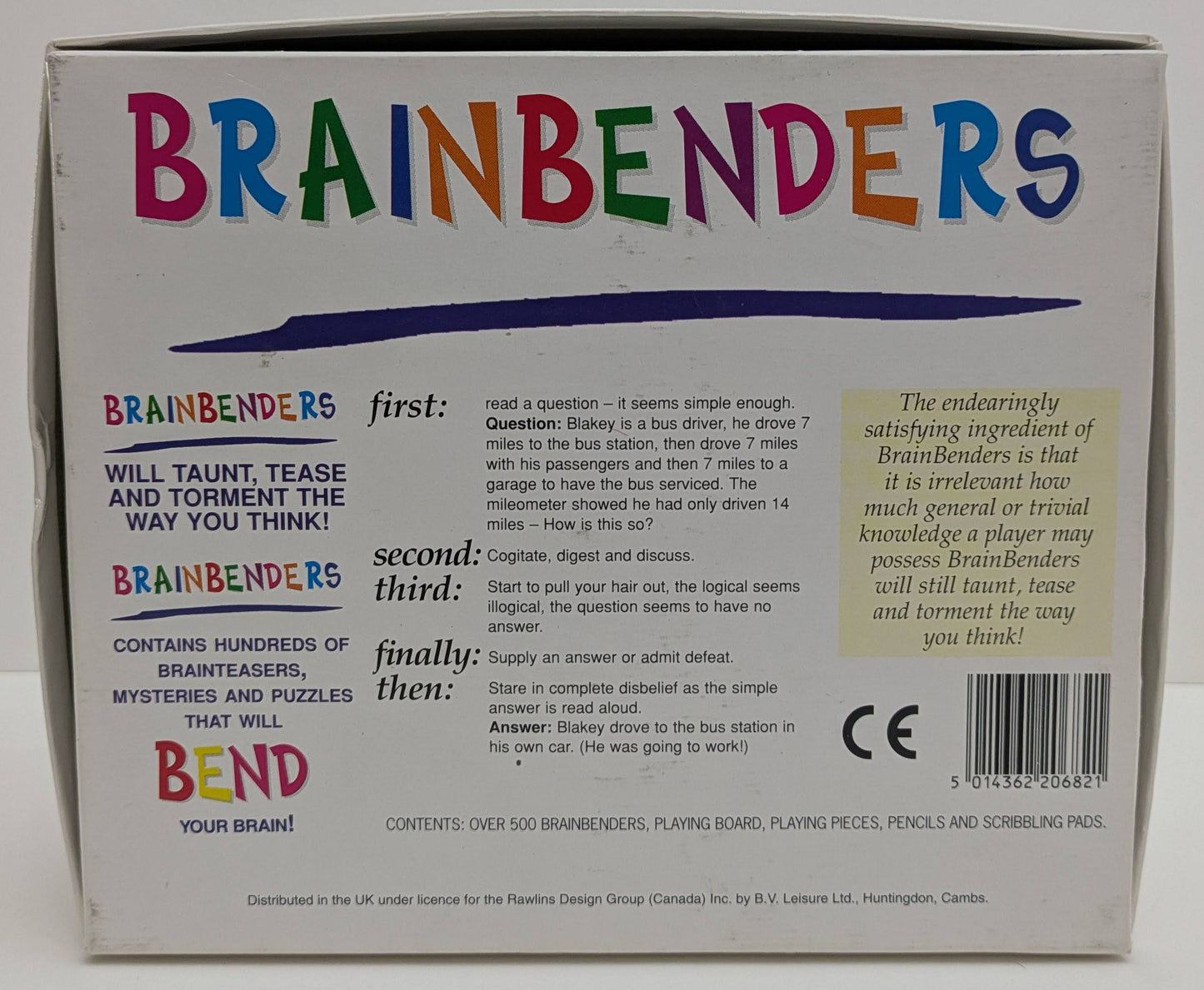 Brainbenders (2005) – The Classic Brain Teaser Game That’s Full of Surprises and Strategy.