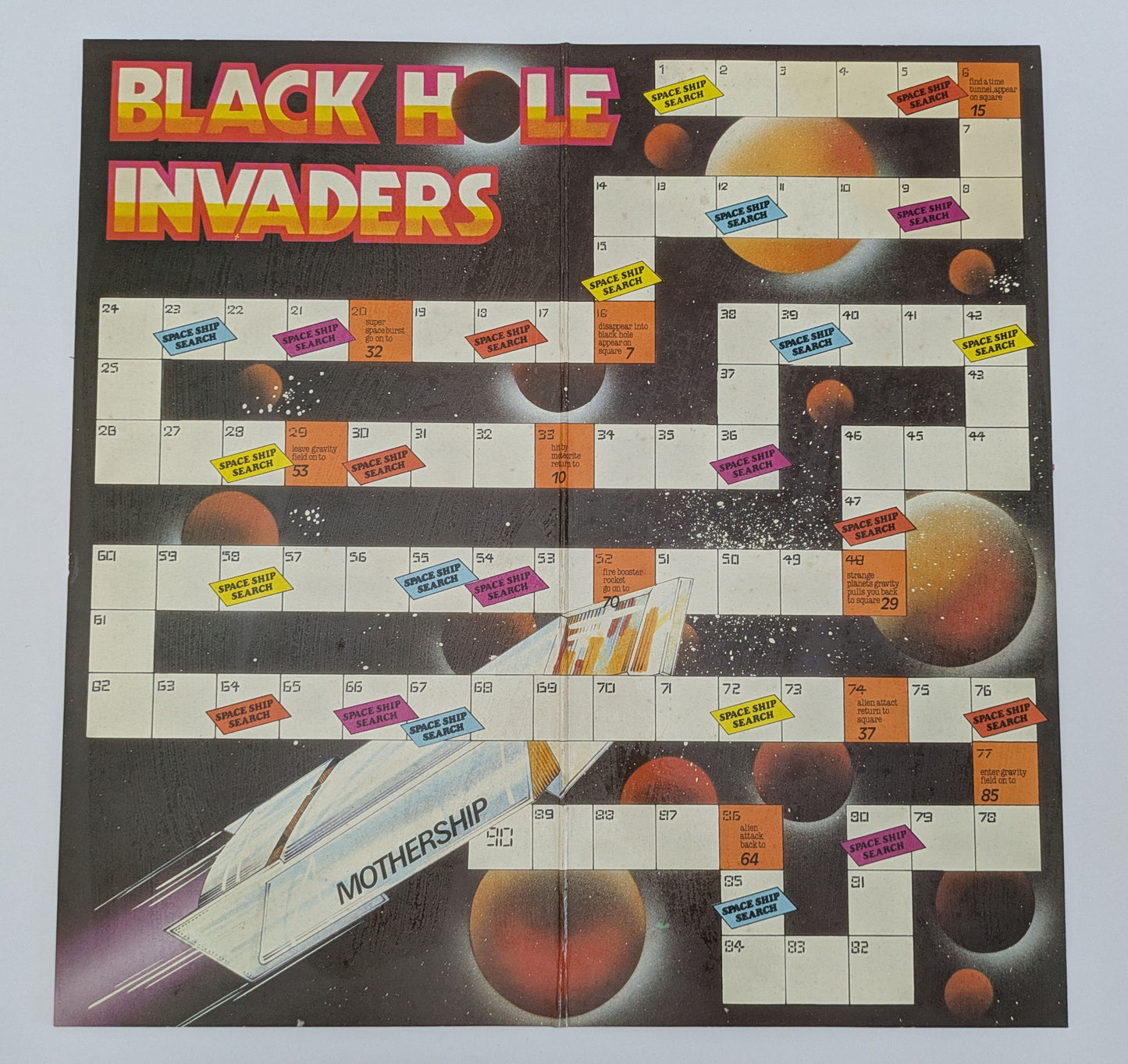 Can you collect three Mothership cards before the Black Hole Invaders capture you in this thrilling 1970 classic