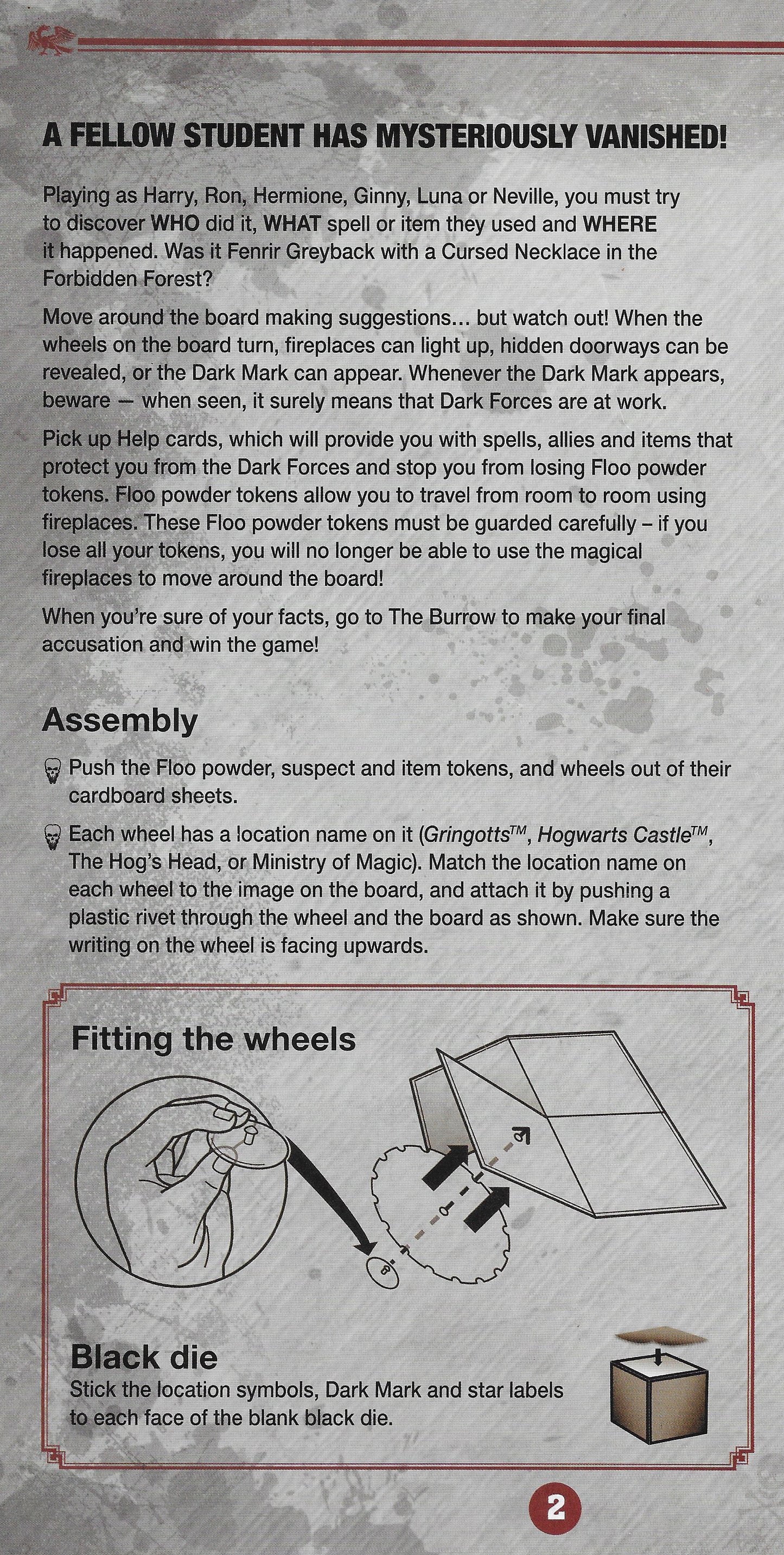 Cluedo Harry Potter (2019) Game Rules – Step Into the Wizarding World