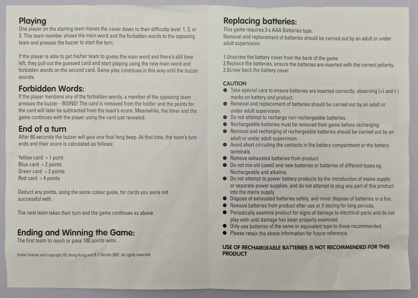 Detailed Don’t Say It gameplay guide explaining team setup, forbidden word mechanics, and scoring rules.