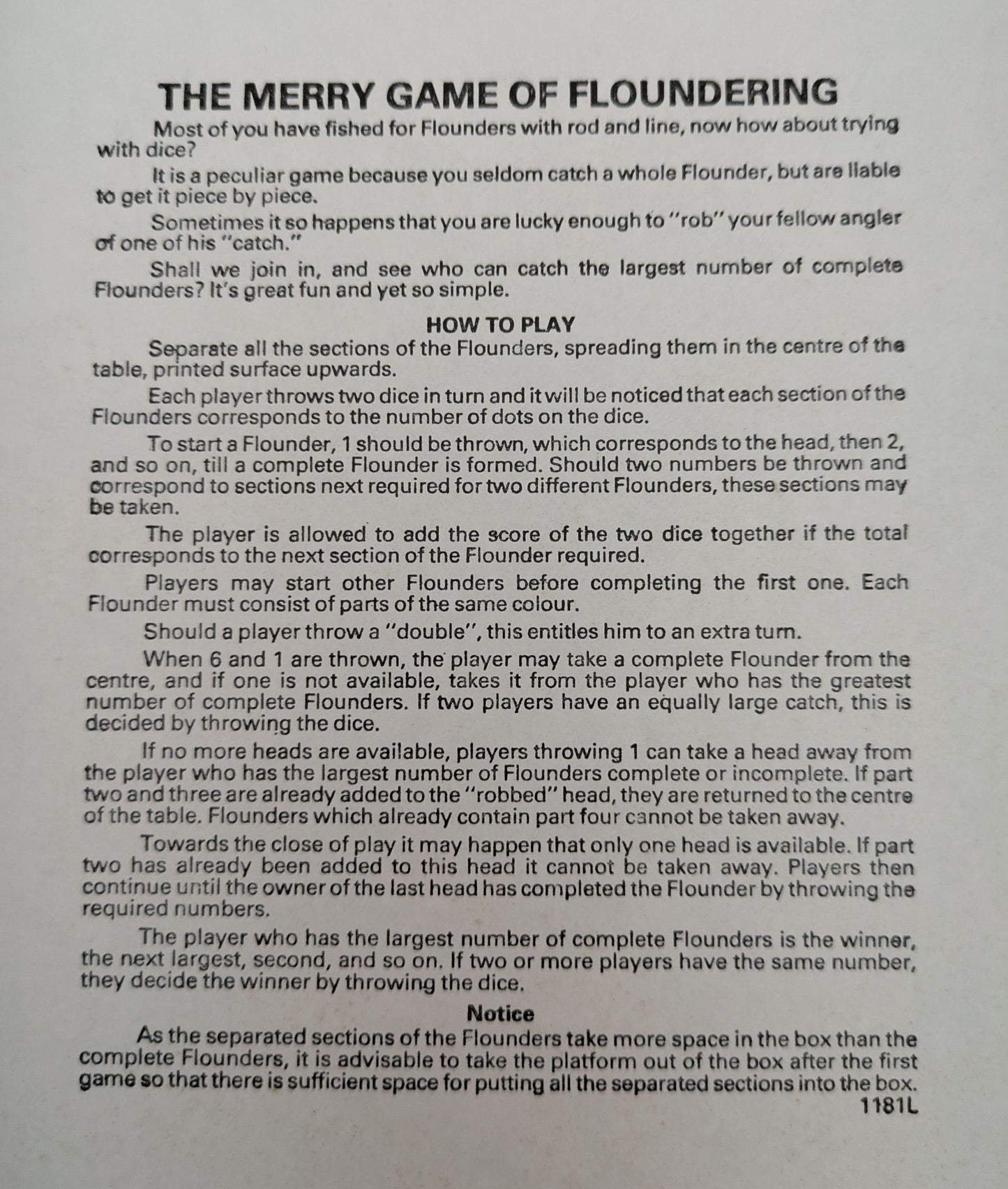 Floundering Board Game Rules – How to Play This 1984 Retro Classic