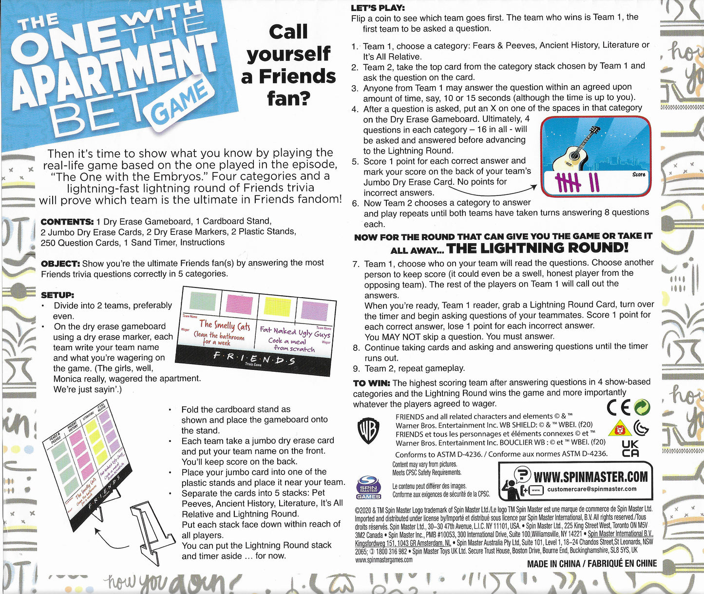 Friends – The One with the Apartment Bet Rules and Instructions explained.