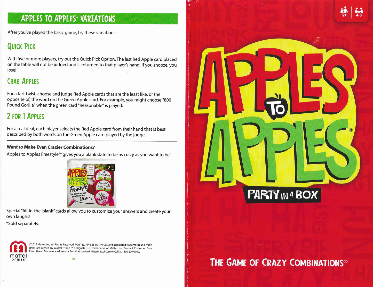 From awkward pairings to clever connections, Apples to Apples (2017) proves that the funniest answer often wins.