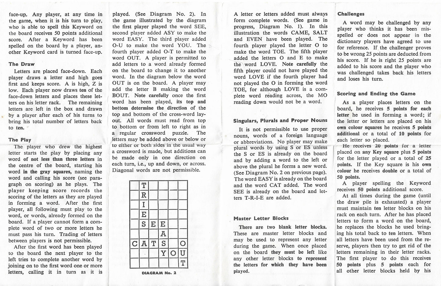 Full Keyword (1953) instructions – the official rules explained.