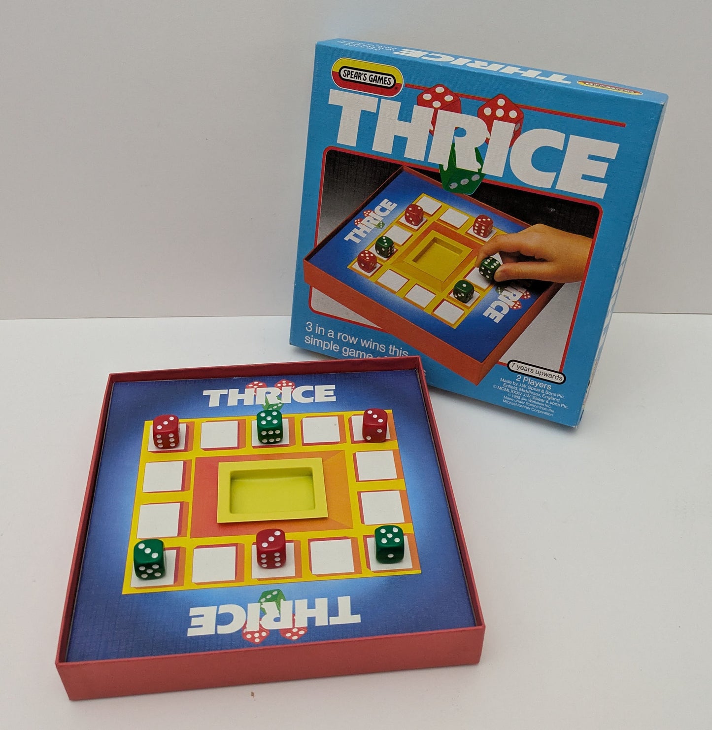 In Thrice (1985), every move counts as you race to align your three dice.