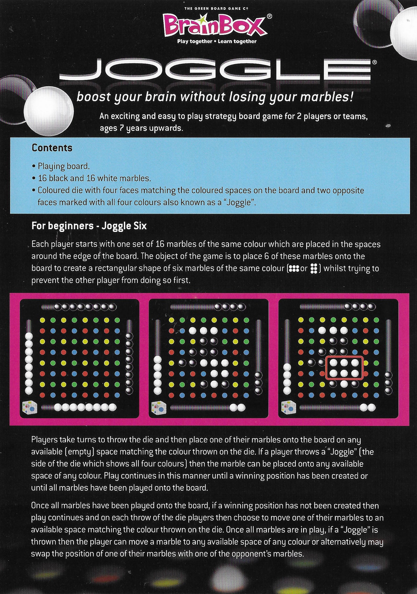 Joggle (2010) Rules – Learn how to set up, play, and win step by step.