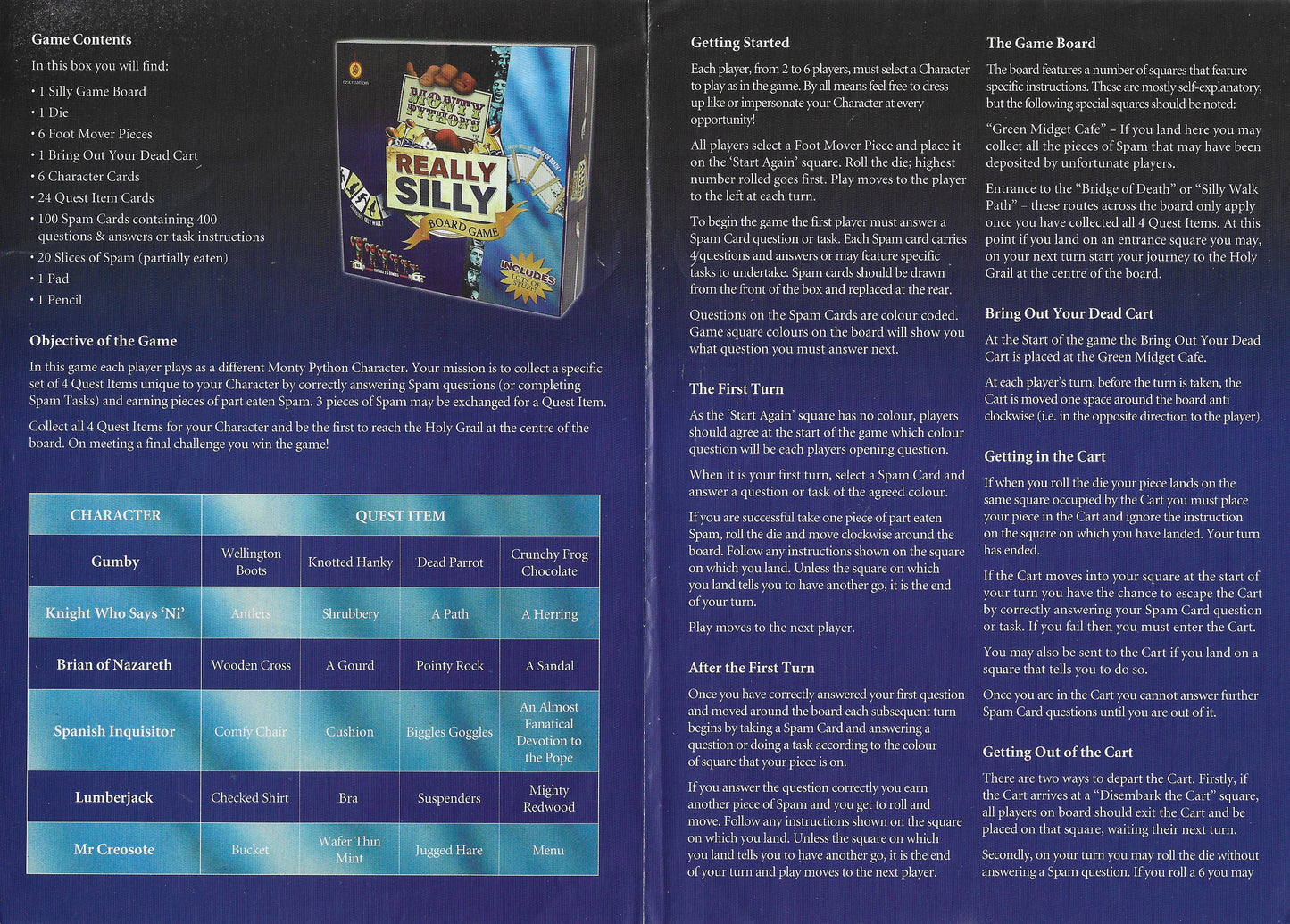 Learn How to Play Monty Python’s Really Silly Board Game (2010) with the Rules