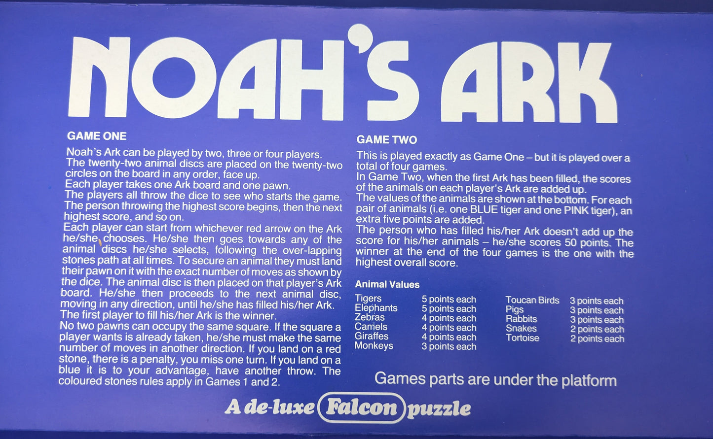 Learn how to play with the original Noah’s Ark (1989) rules and start your journey today.