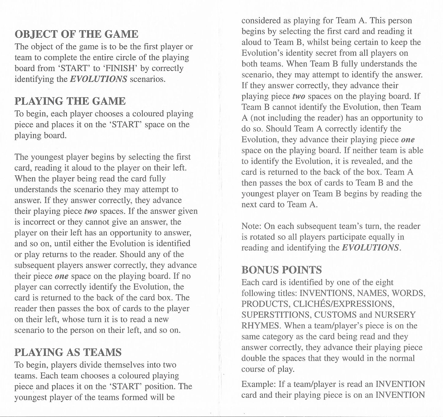 Learn something new every round with Evolutions (1996) – where every card has a surprising backstory.