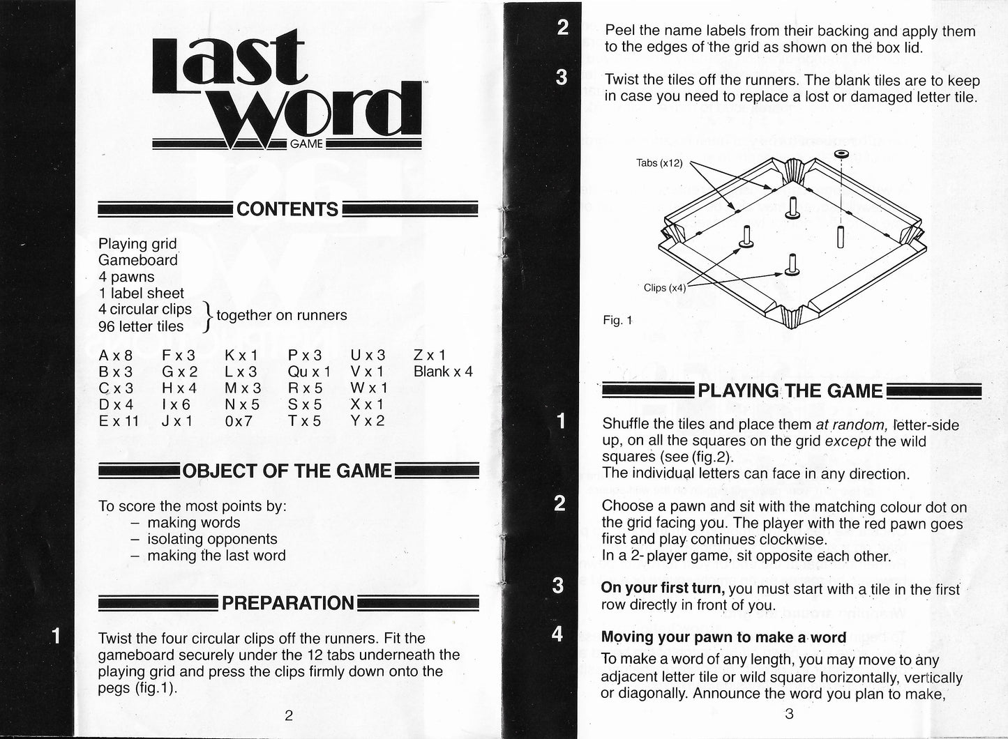 Make, steal, and conquer the board with smart spelling moves in Last Word (1986).