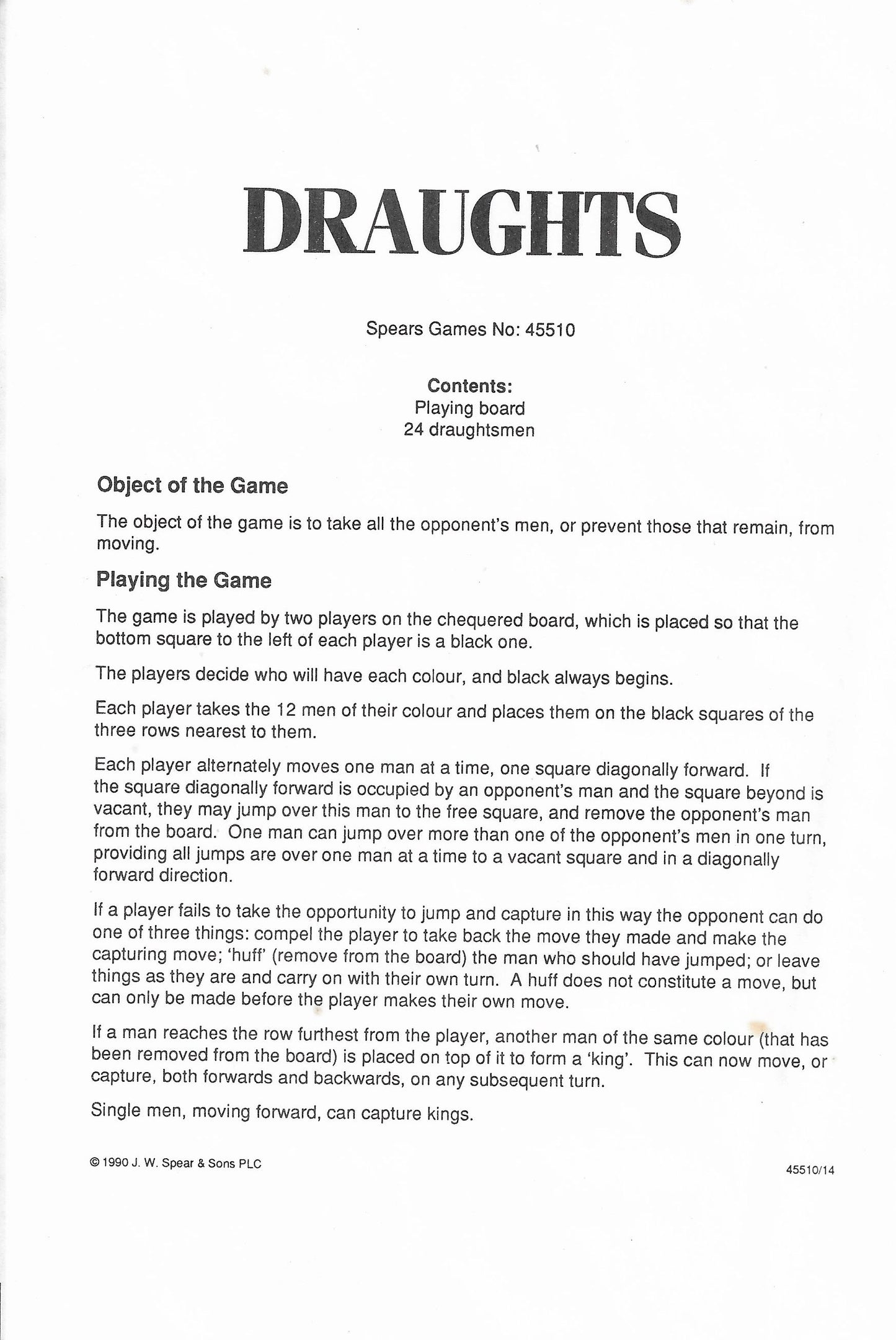 Master the Moves with the Draughts (1990) Rules – Learn, Play, and Outsmart Your Opponent