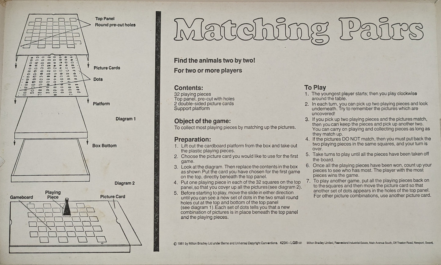 Matching Pairs (1981) turns a simple idea into hours of fun – match the pictures and beat your memory rivals.