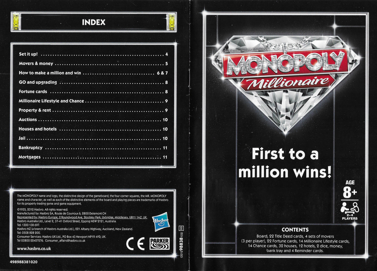Monopoly Millionaire (2012) swaps bankruptcies for bonuses and big wins.