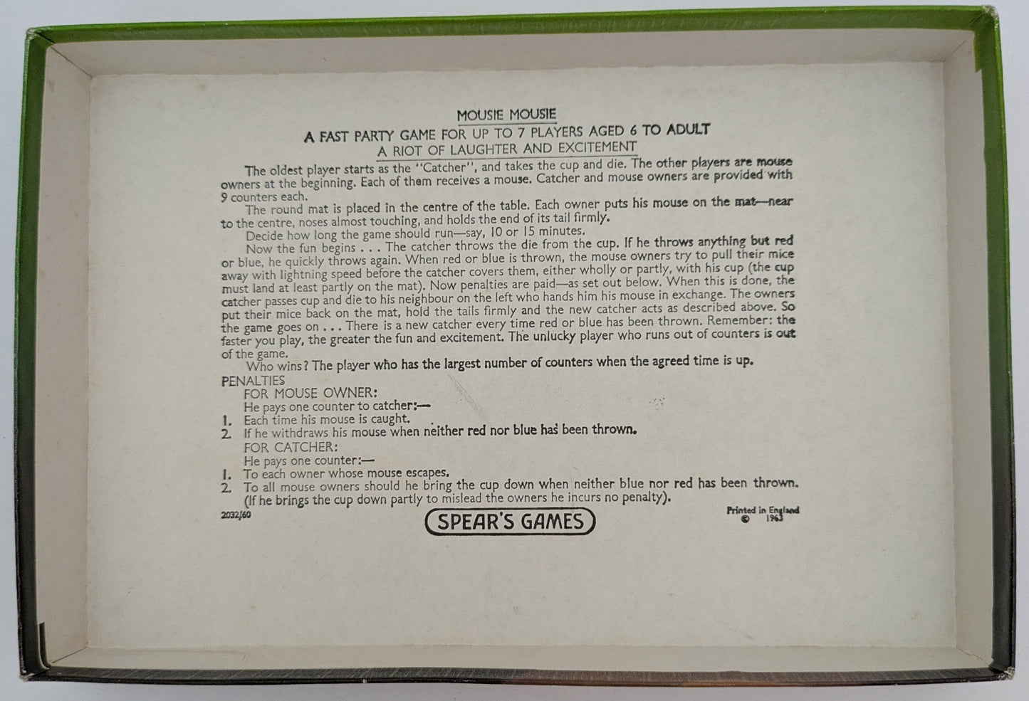 Mousie-Mousie (1963) Rules – How to Play This Classic Game