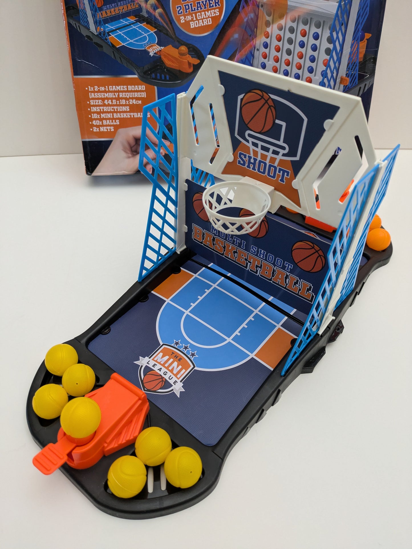 "Step up and shoot your way to victory with Multi Shoot Basketball!"