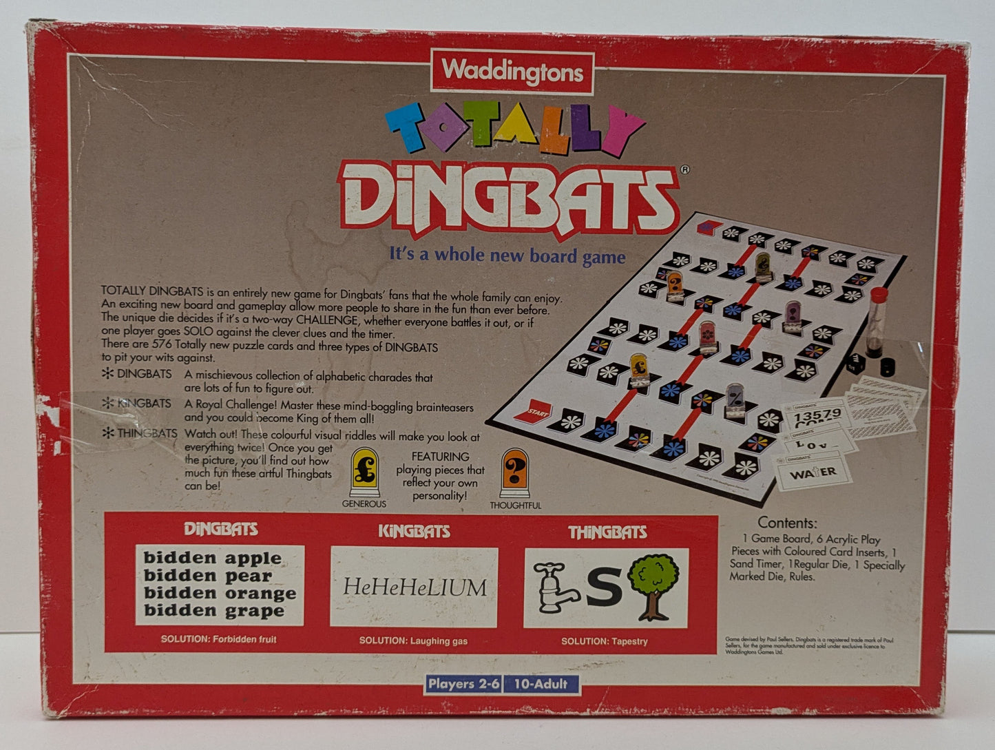 Put your thinking cap on and race to solve the quirky clues in Totally Dingbats (1990), the ultimate guessing game.