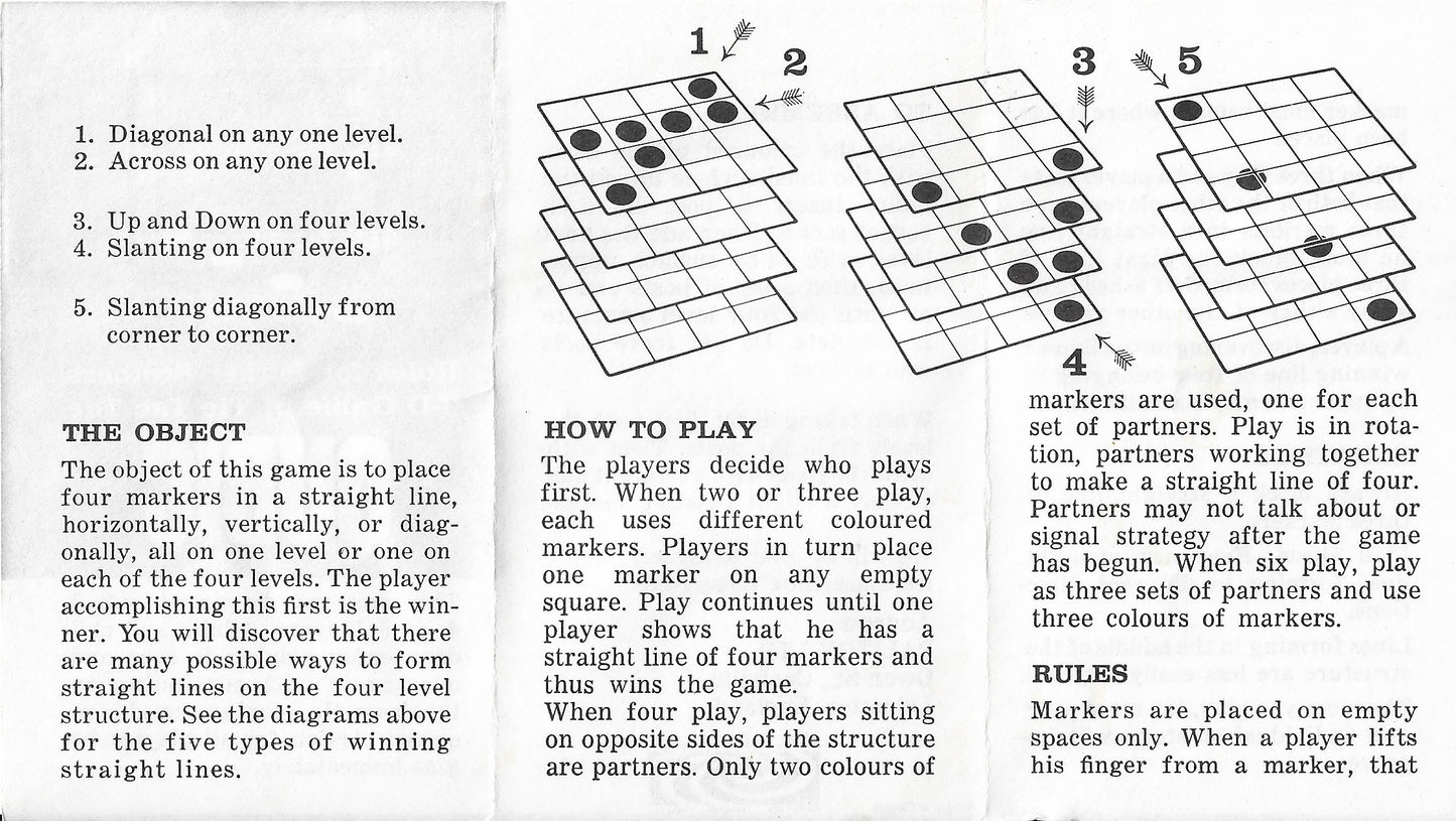 Qubic (1965) Rules of Play – Learn How to Master the Game