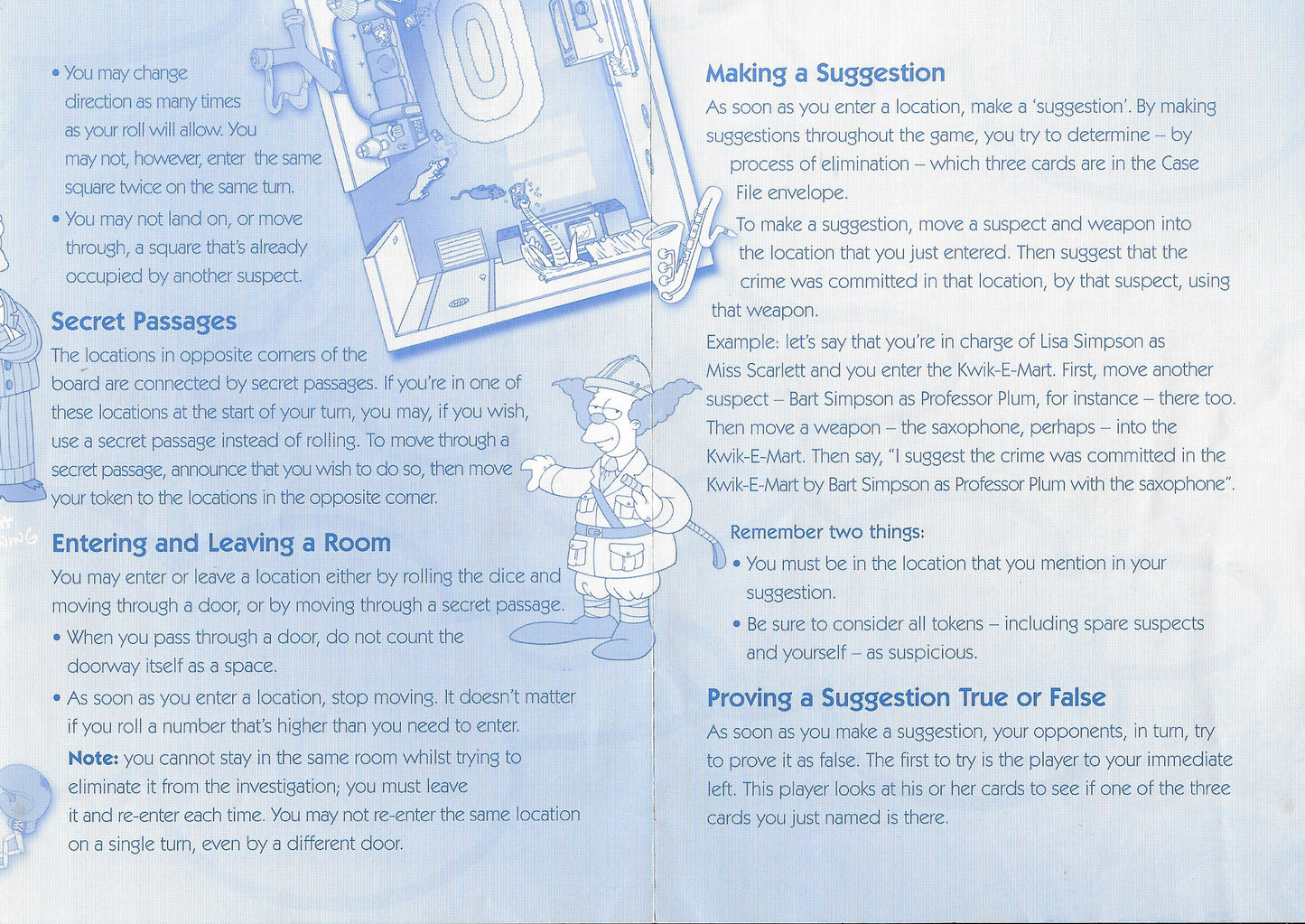 Quick Guide to Playing The Simpsons Cluedo (2001)