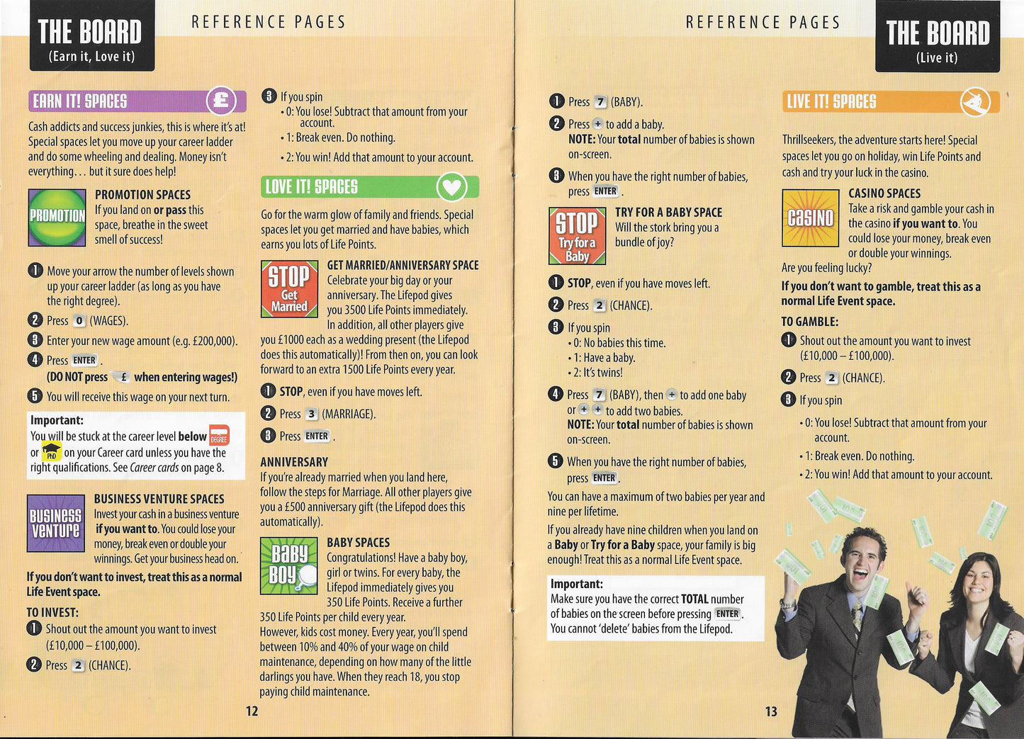 Quick Guide to The Game of Life – Twists and Turns (2007) Rules