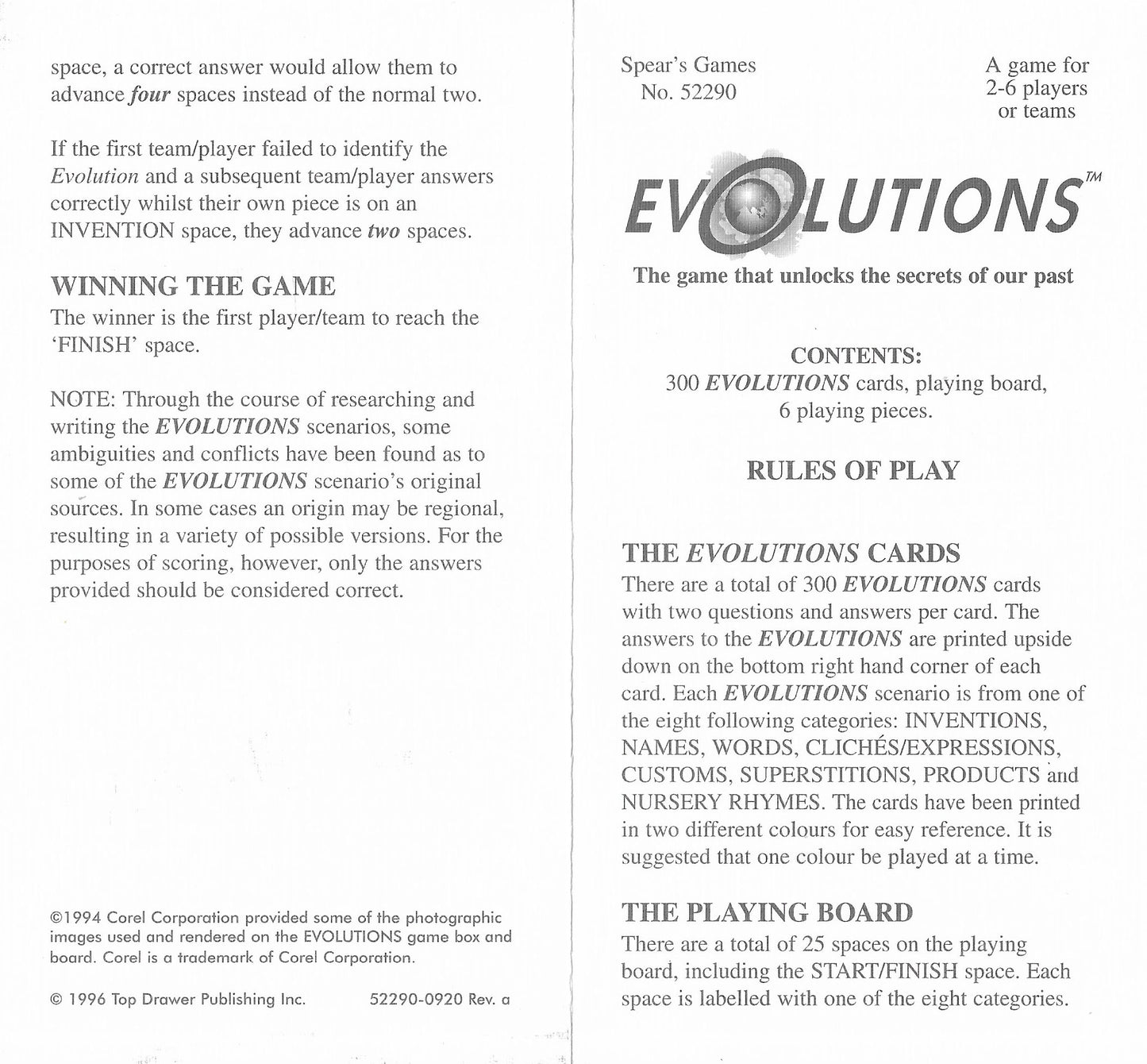 Ready to play Evolutions (1996) is a brilliant trivia game that tests your knowledge of the unexpected.