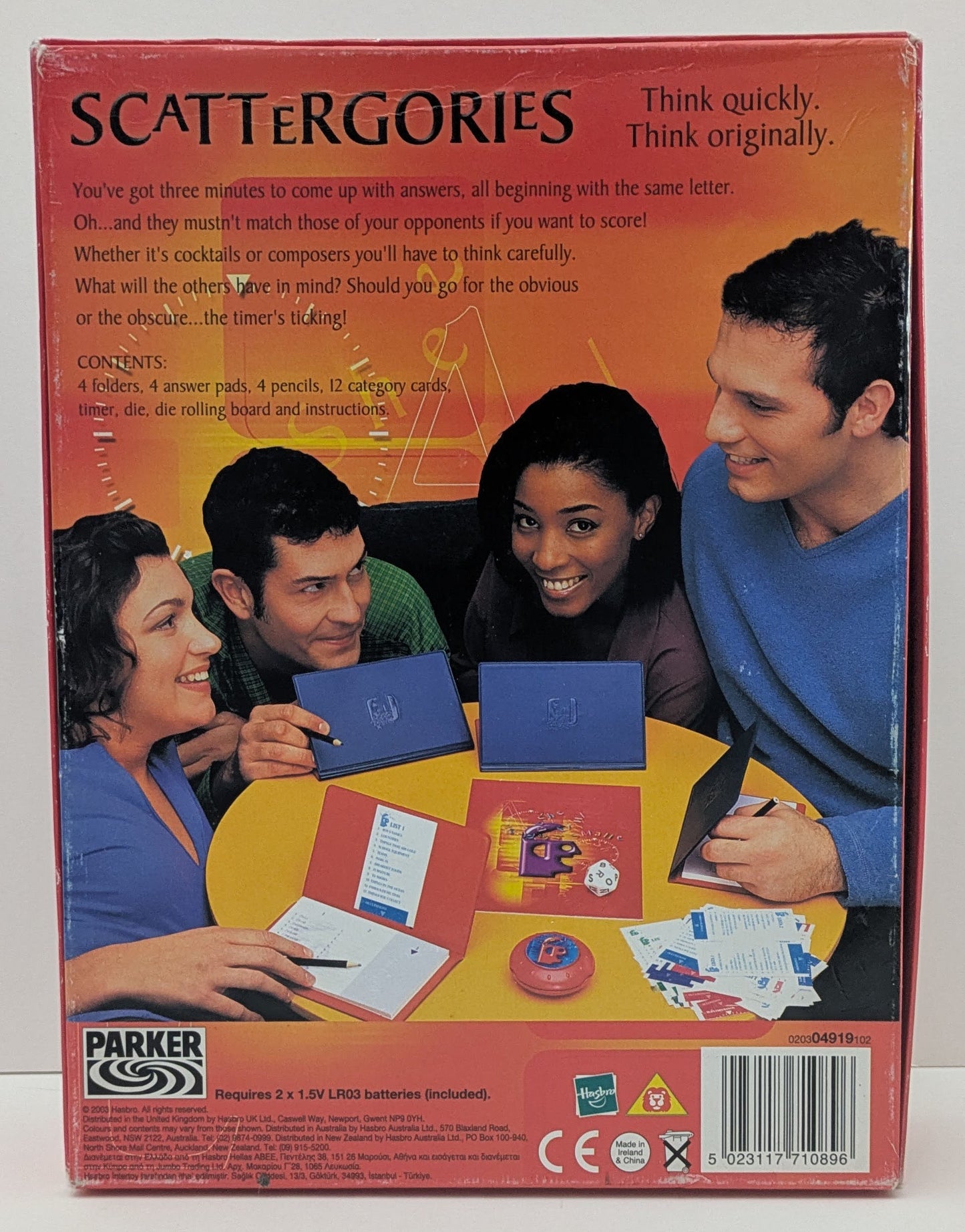 Scattergories (2003) is perfect for players who love thinking on their feet and laughing out loud.