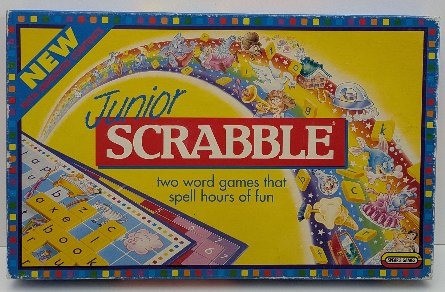 Scrabble Junior (1994) is an easy way for kids to enjoy their first Scrabble experience.