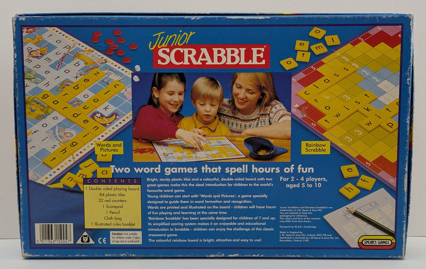 Scrabble Junior (1994) offers two game levels so children can grow as they play.
