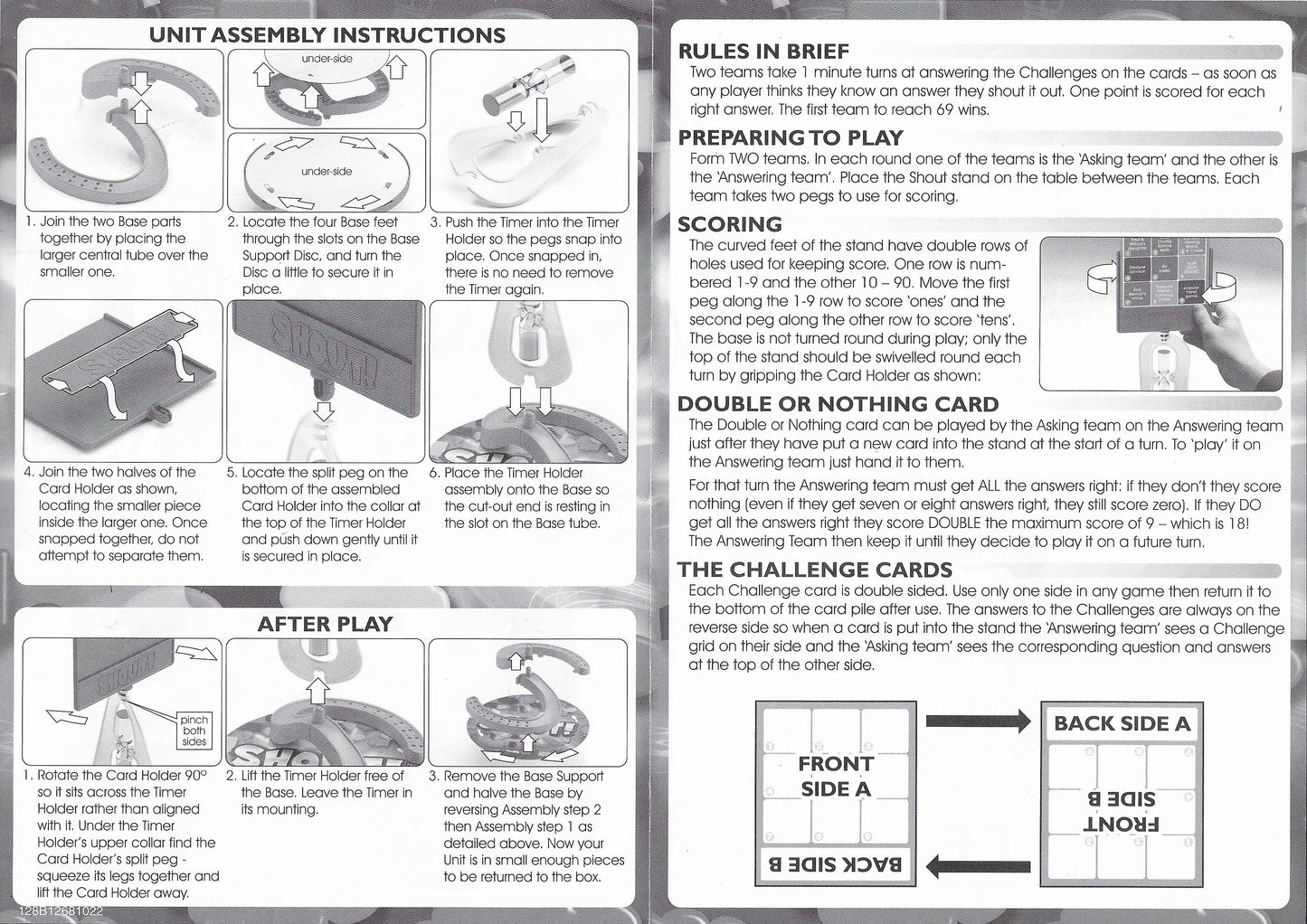 Shout (2015) rules are simple – form teams, read the question, and yell the answers!