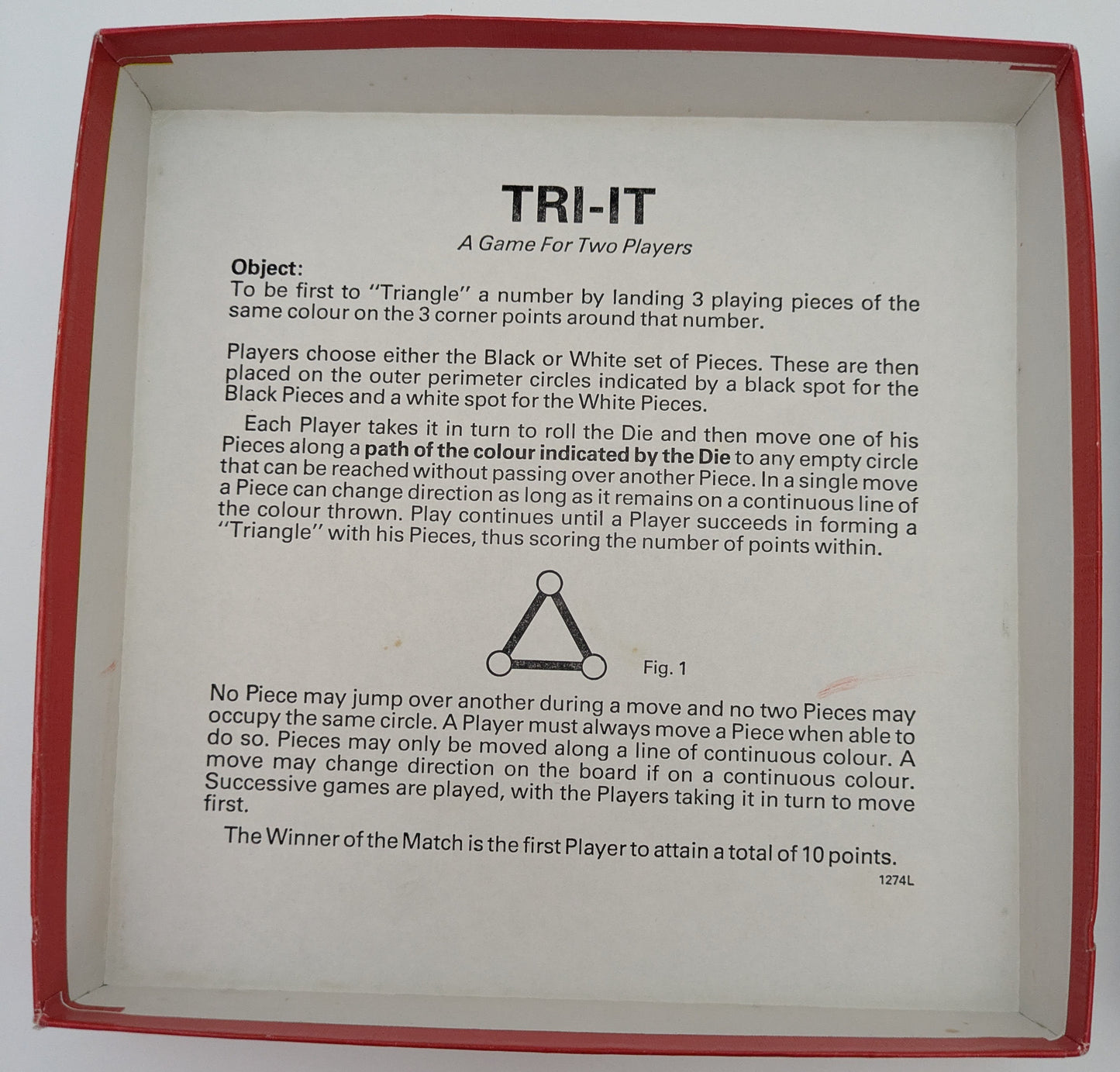 Simple rules, strategic depth – TRI-IT (1985) is a fast-paced two-player game that keeps you thinking every turn.