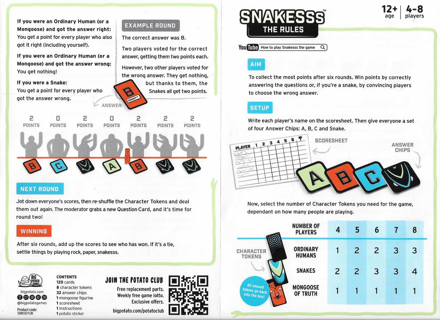 Snakesss (2021) rules of play learn the roles discuss and lock answers