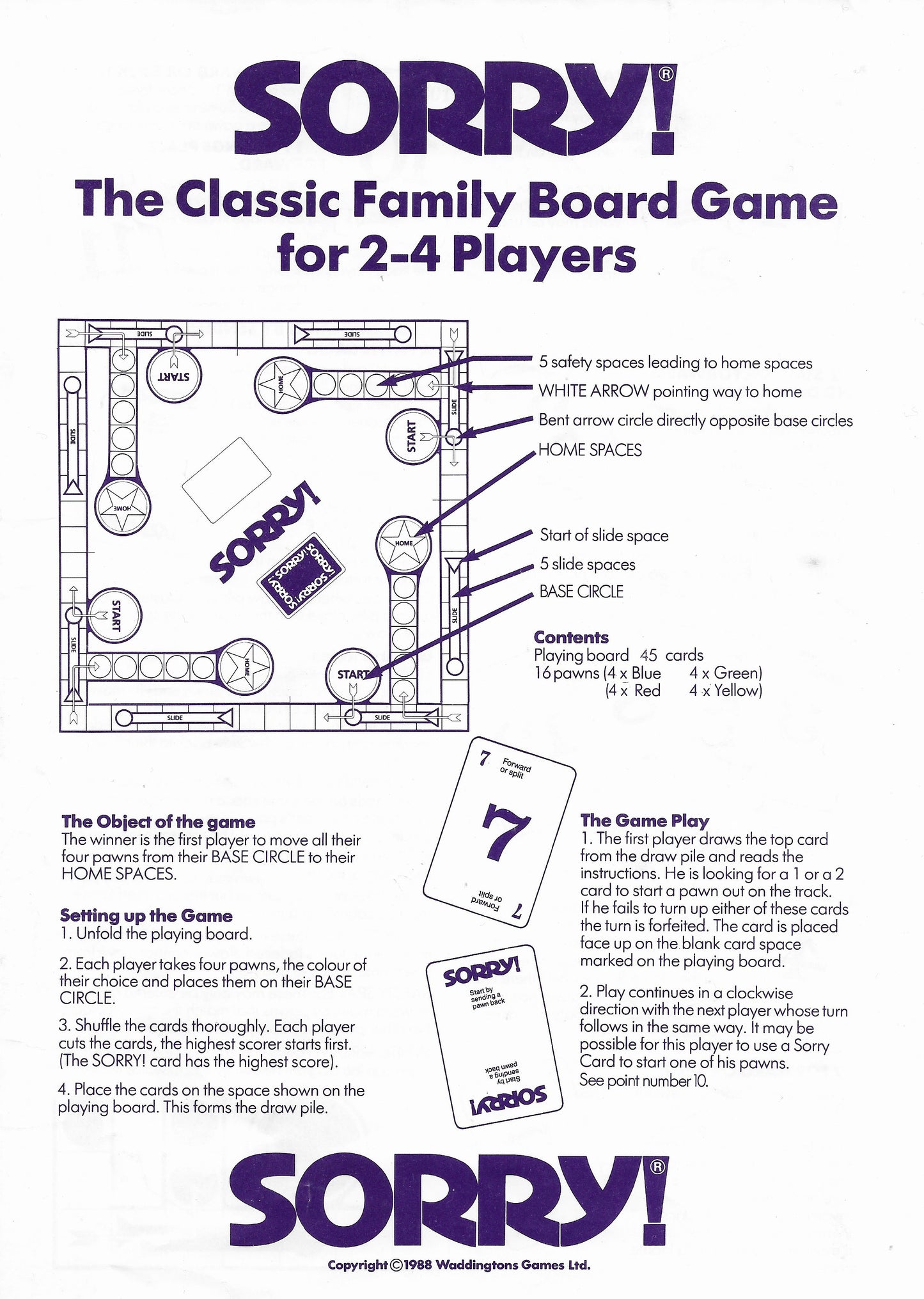 Sorry! (1988) is all about getting your pawns home – and sending others back to base.