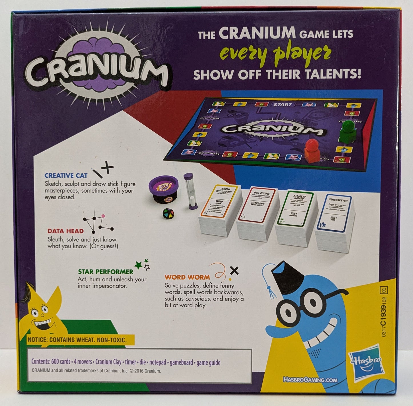Test your brainpower and creativity in this fast-paced, all-round challenge with Cranium (2016).