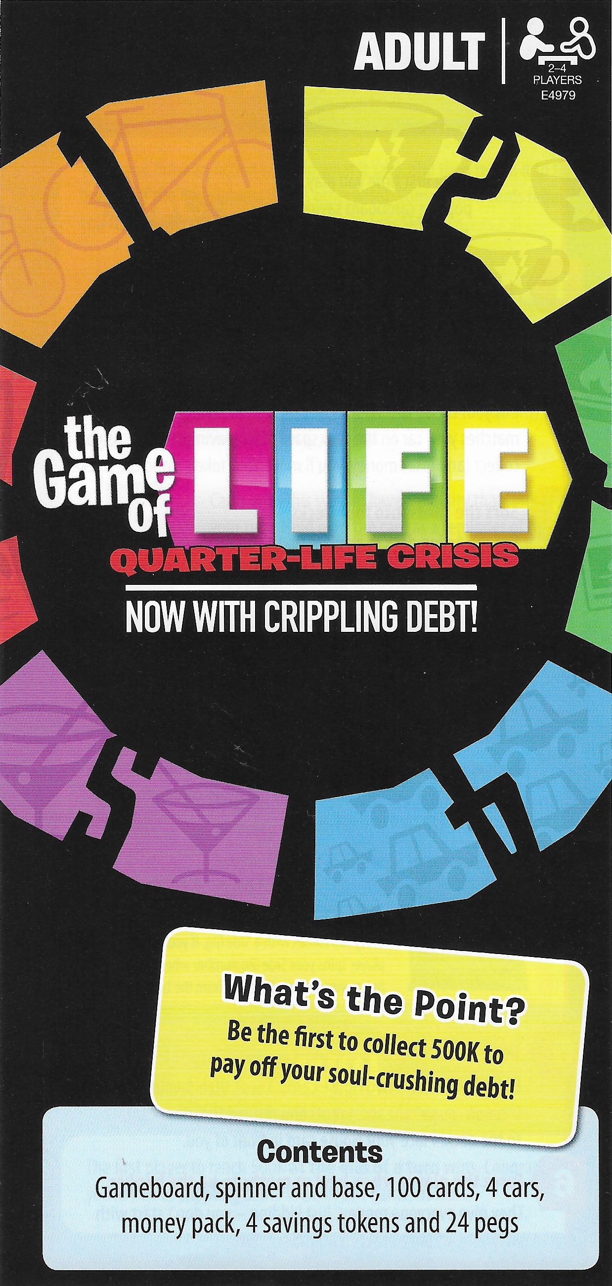 The Game of Life Mid-Life Crisis (2018) turns grown-up struggles into a laugh-out-loud game night.