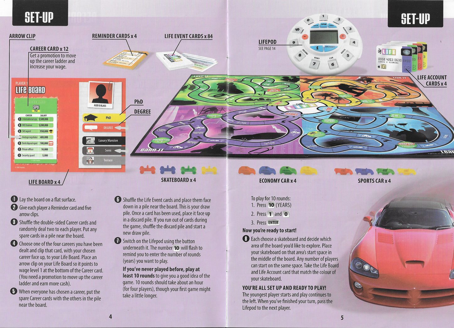 The Game of Life – Twists and Turns (2007) Step-by-Step Gameplay Rules