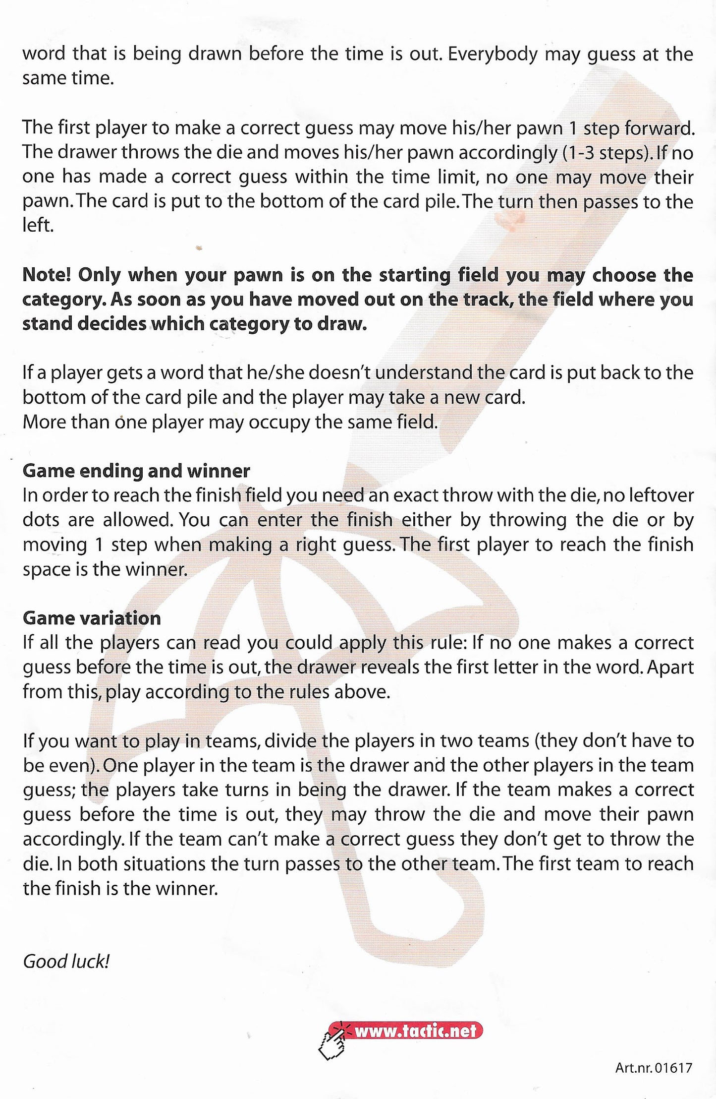 The rules of Draw Out Junior (2007) are simple – draw, guess, and move closer to the finish line.