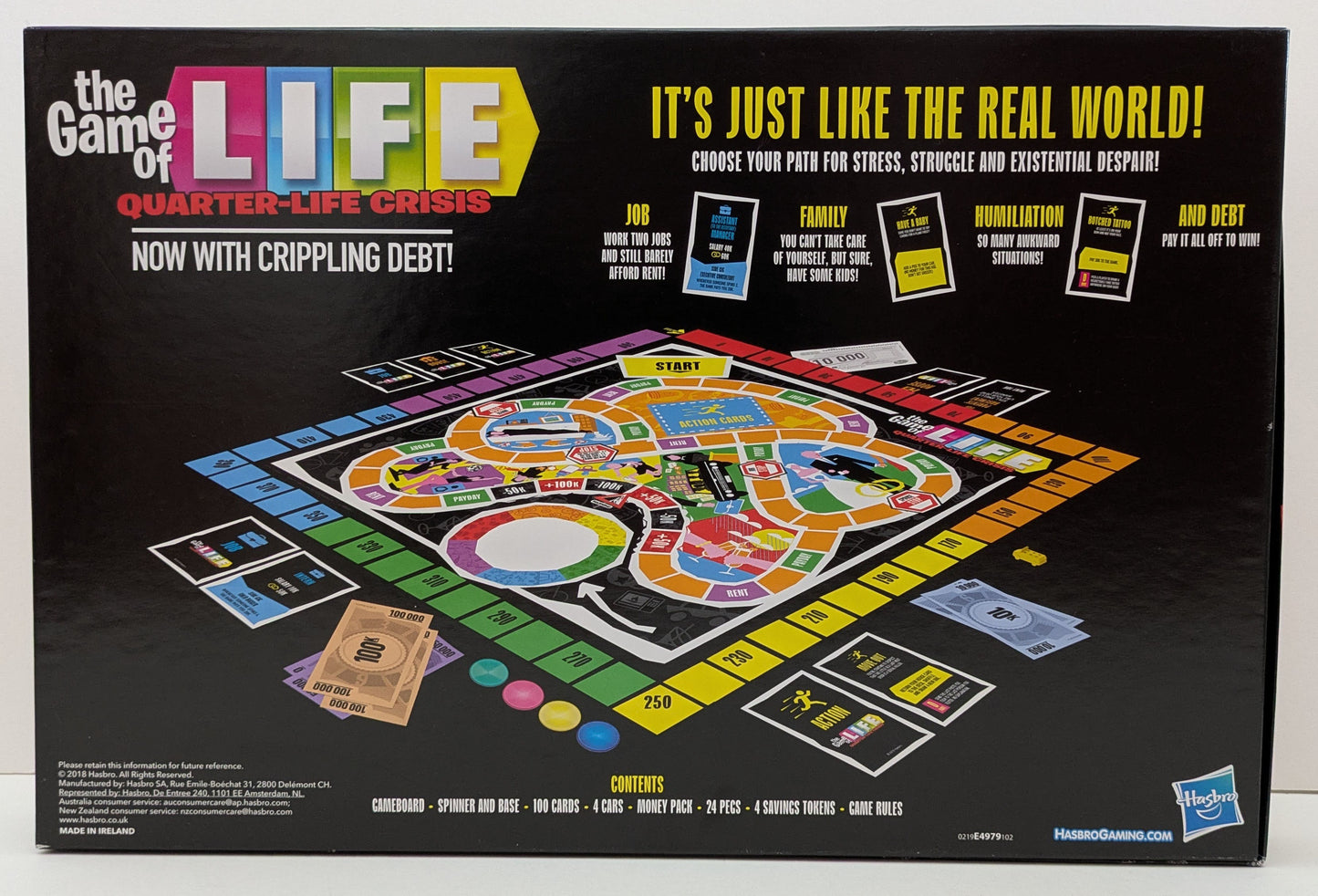 This isn’t your childhood Life game – The Game of Life Mid-Life Crisis (2018) hits harder and funnier.