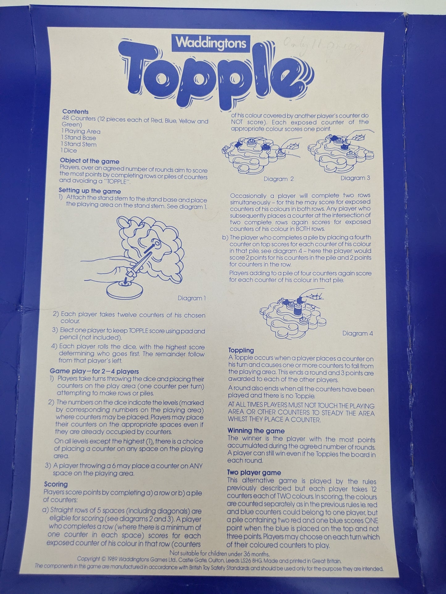 Topple (1989) Rules – Learn How to Play the Classic Board Game