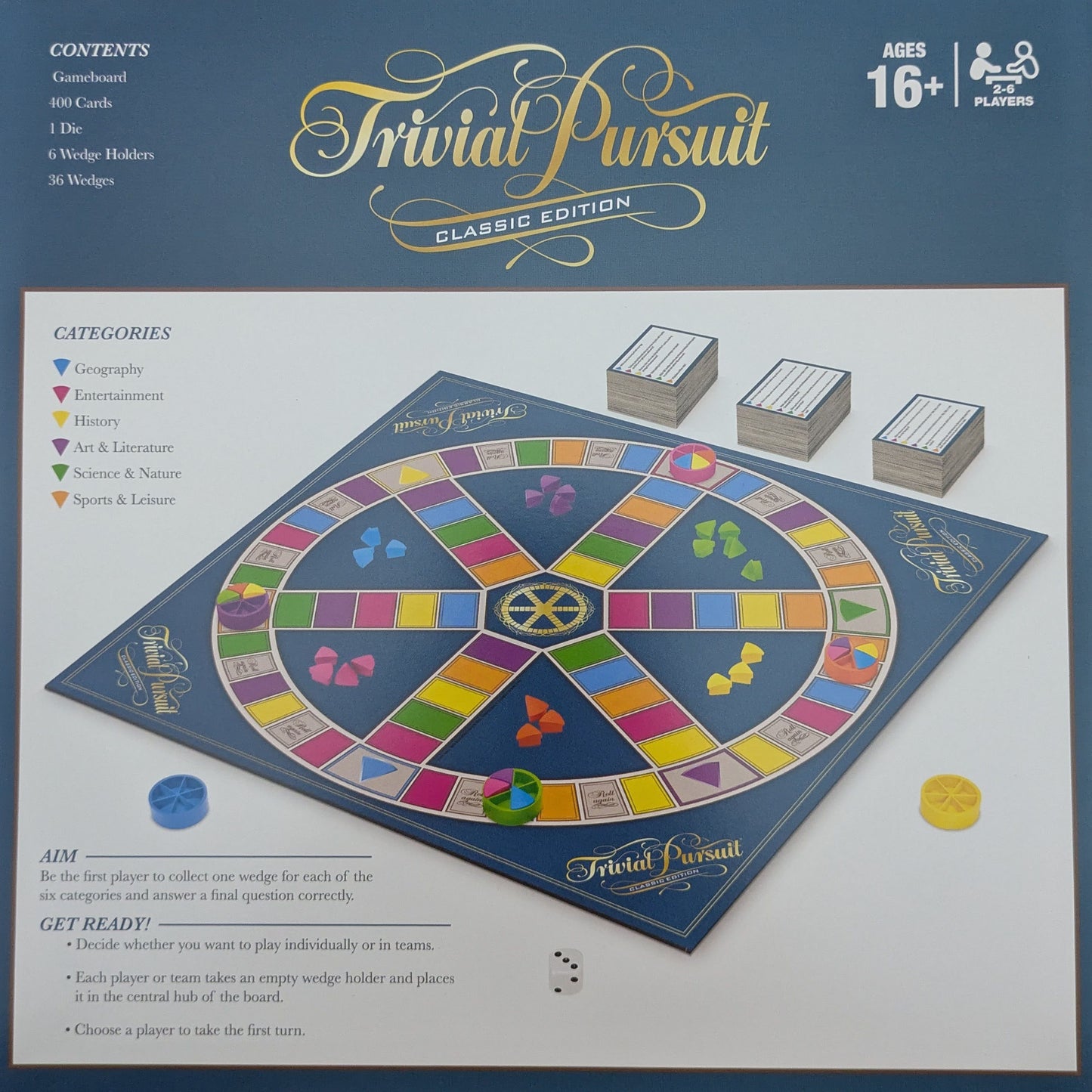 Trivial Pursuit – Classic Edition (2016) official rules and how to play guide.