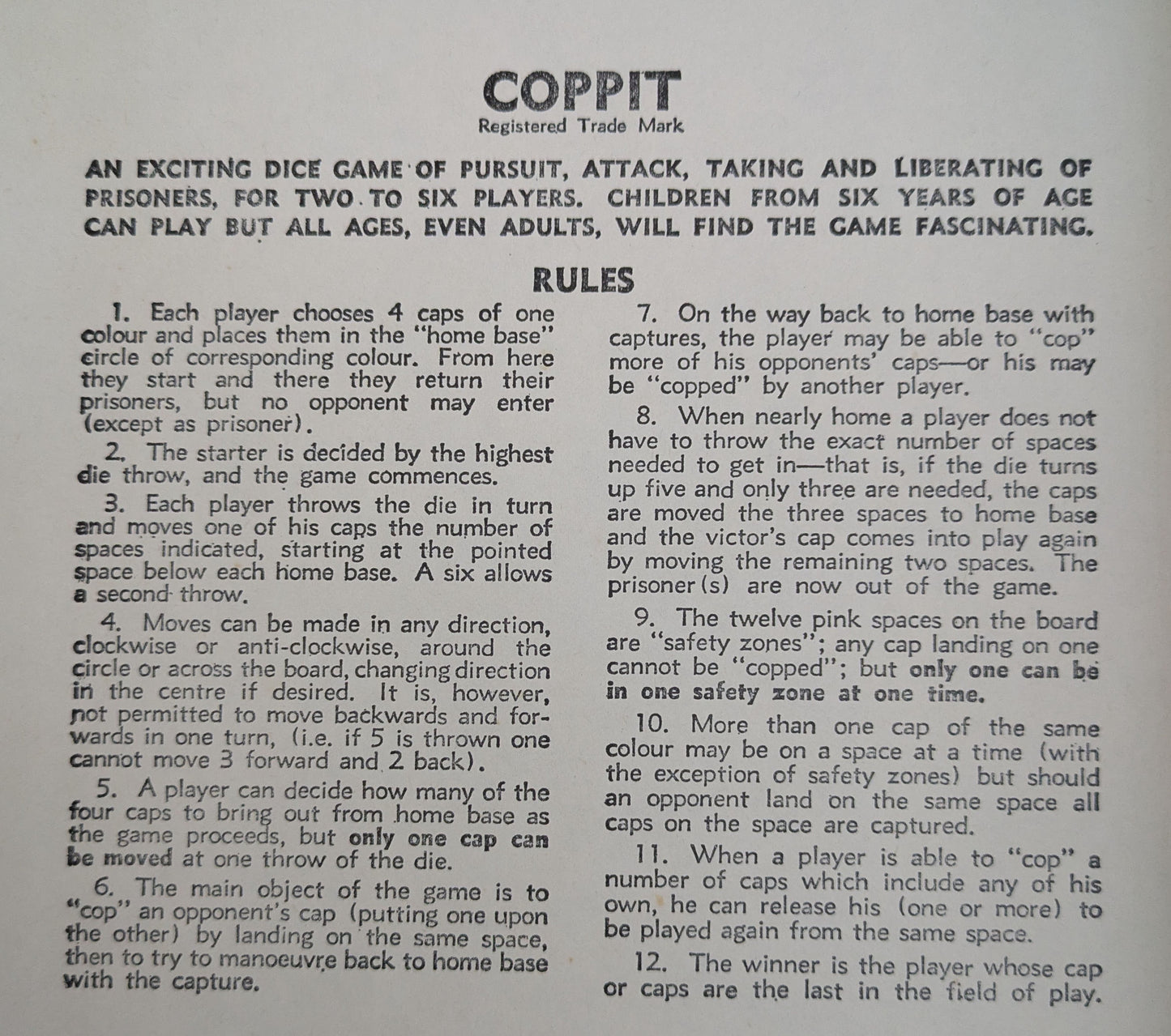 Want to learn how to play Coppit (1964) Here’s a simple breakdown of the rules to get you started.