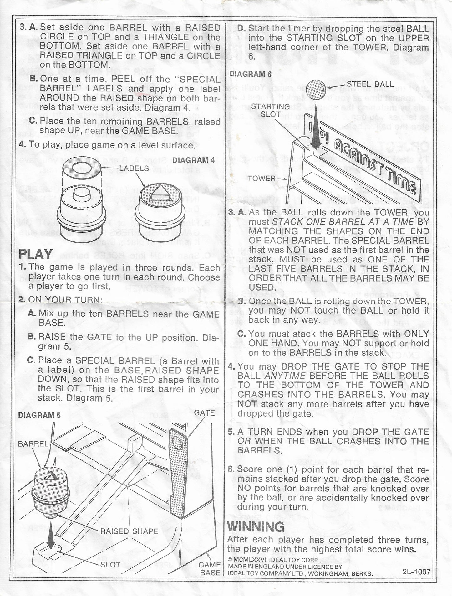 Watch the ball, race the clock, and stack your way to victory in Up Against Time (1977)