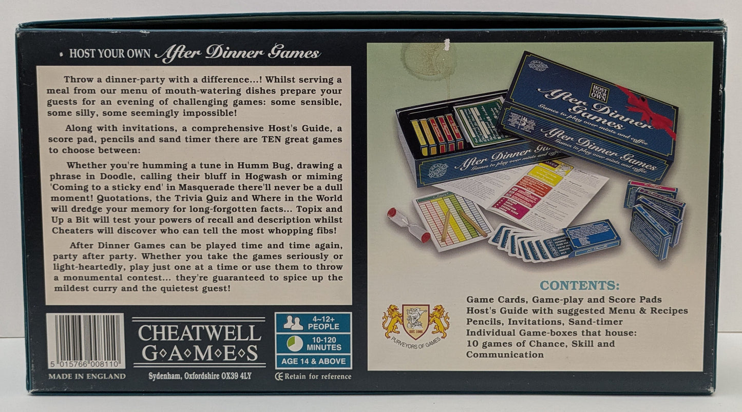 Whether you're hosting friends or family, Host Your Own – After Dinner Games (1997) delivers a night to remember.