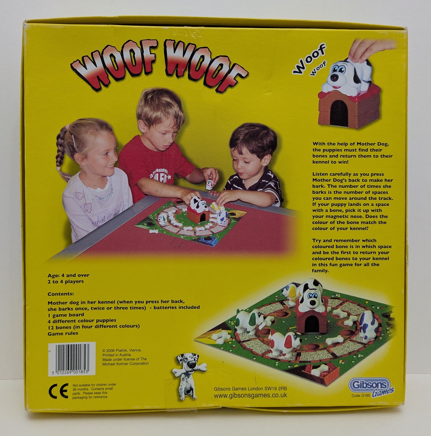 Woof Woof (2006) is a fun and noisy game where puppies hunt for their matching bones.