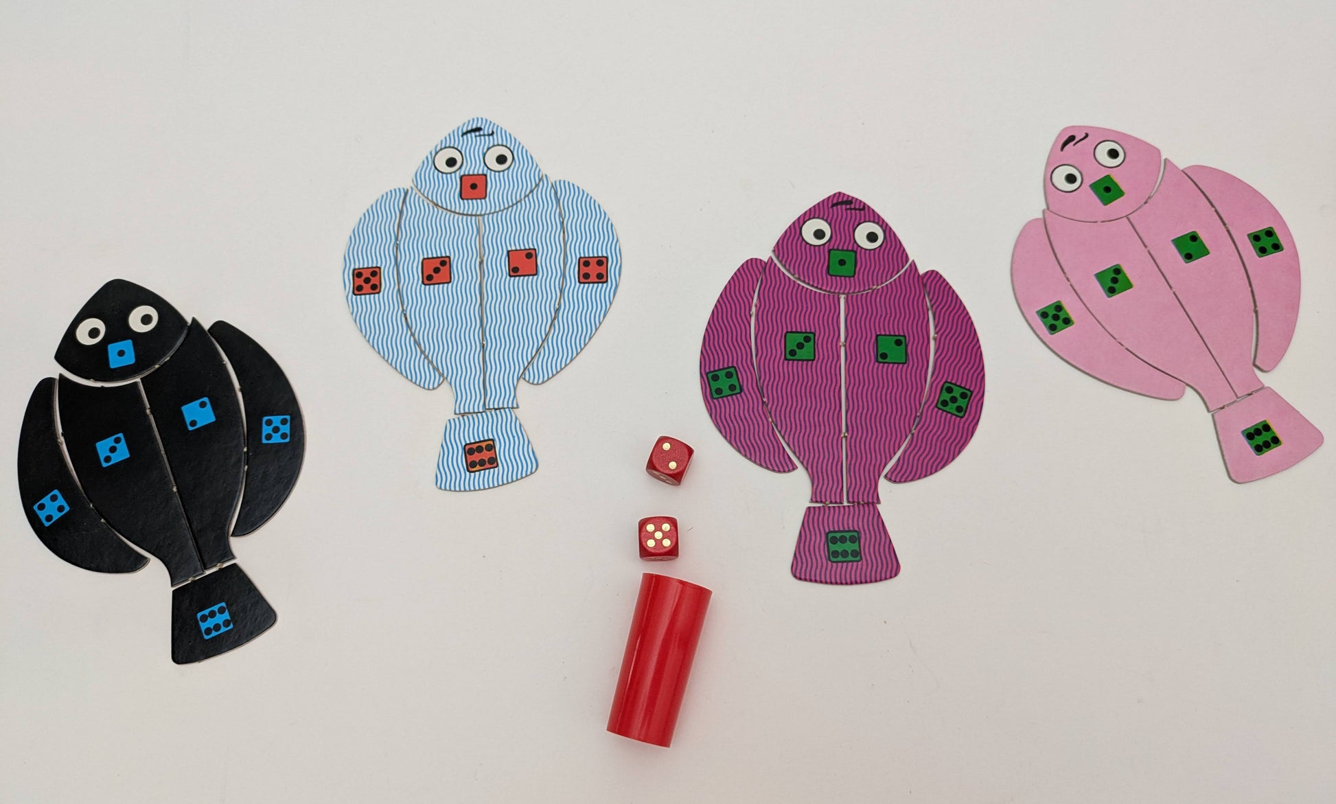1984 Floundering Board Game – Dice Rolling and Fish Collecting