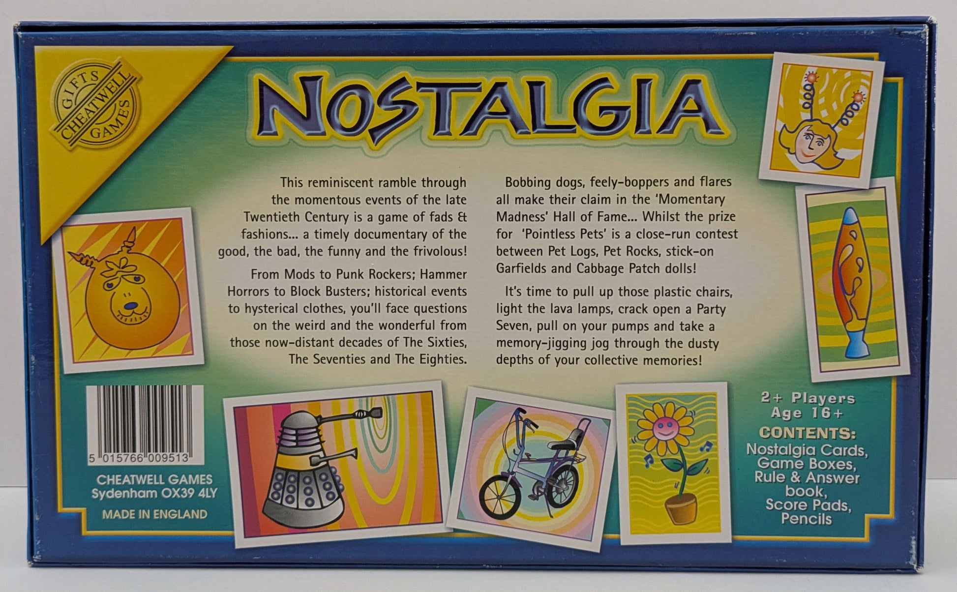 A fun and friendly trivia game, Nostalgia (2006) celebrates the past