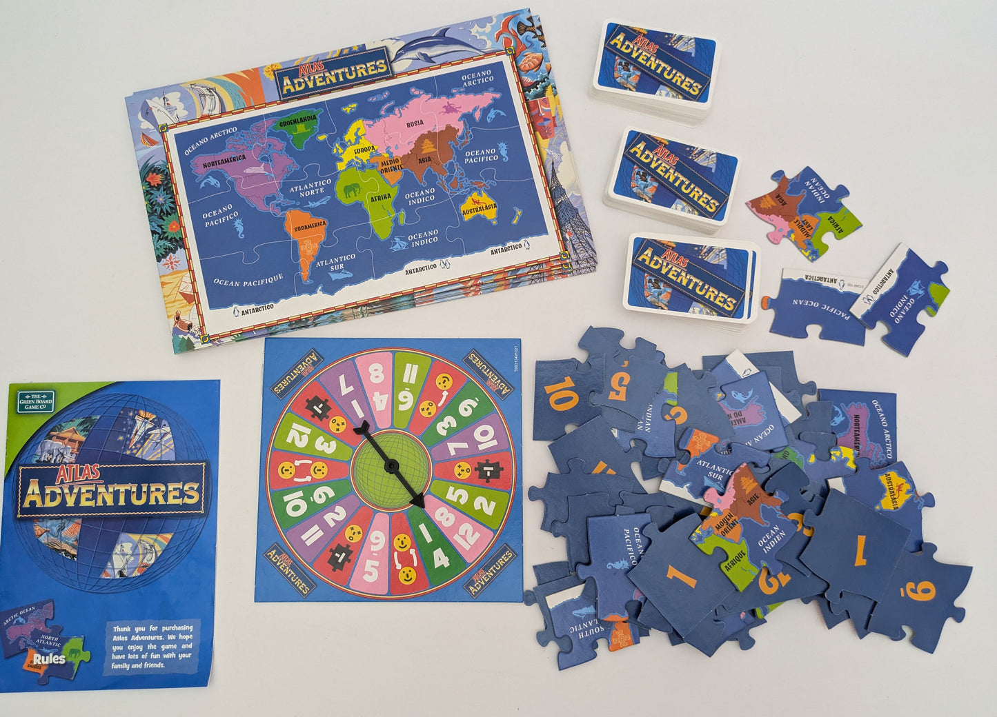Atlas Adventures (1996) is a puzzle and trivia game that combines learning geography with playful competition.